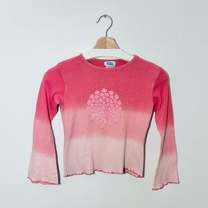 La Senza Girl Y2K Pink Ombre Long Sleeve Top